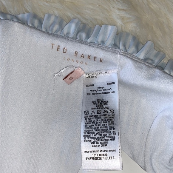 Ted Baker Ruffle Stripe Bikini Bottoms - Picture 7 of 7